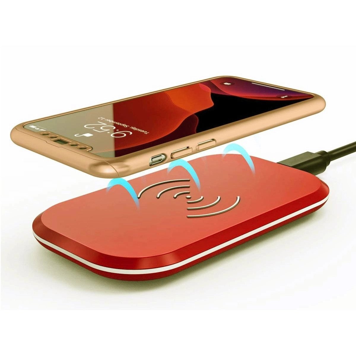 Husa de protectie Flippy compatibila cu Samsung S21 Ultra Full Cover 360 Auriu + Folie de protectie - Image 4