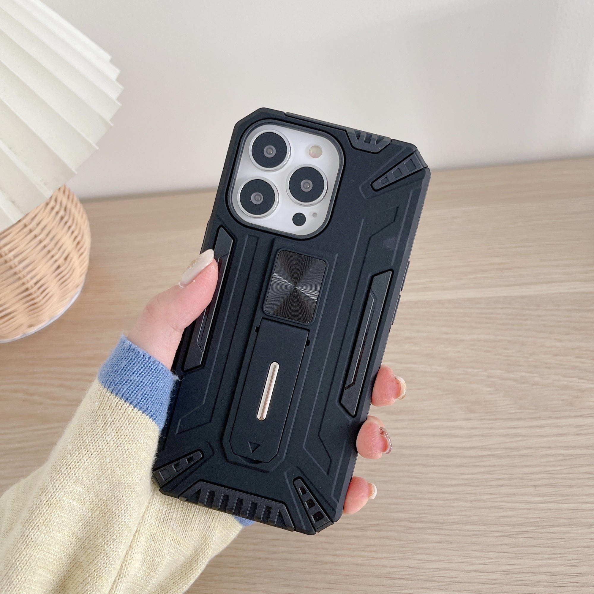 Husa de protectie Flippy pentru Apple iPhone 13 Pro Defender Sergeant Brave cu suport,Negru - Image 2