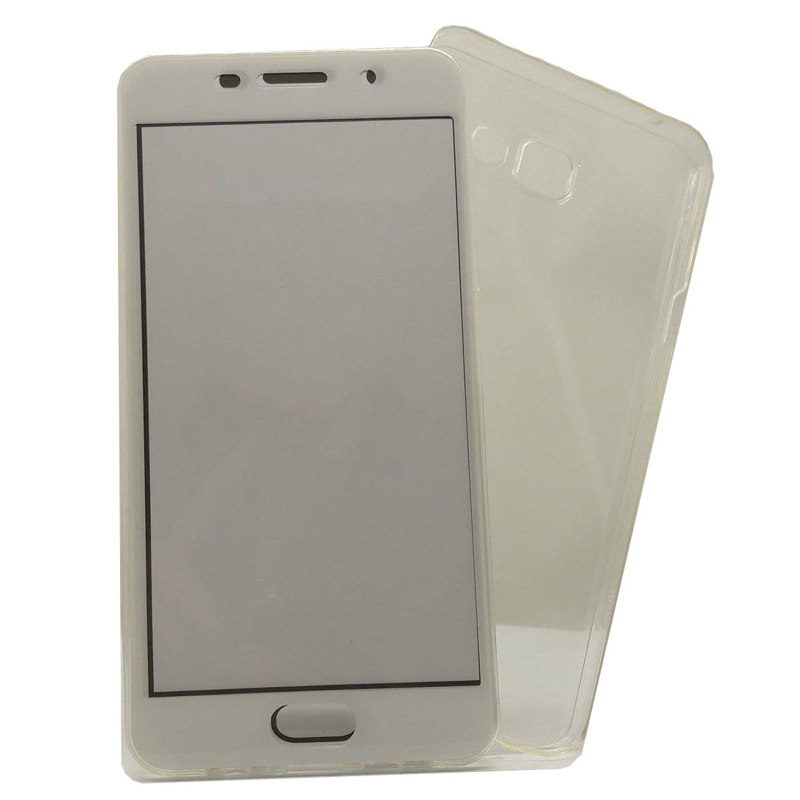 Husa de protectie Flippy® pentru Samsung A7 2016 Full Tpu 360 V2 Transparent cu margini albe - Image 3