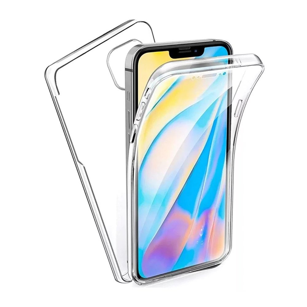 Husa de protectie Flippy® pentru Samsung A7 2016 Full Tpu 360 V2 Transparent cu margini albe - Image 6