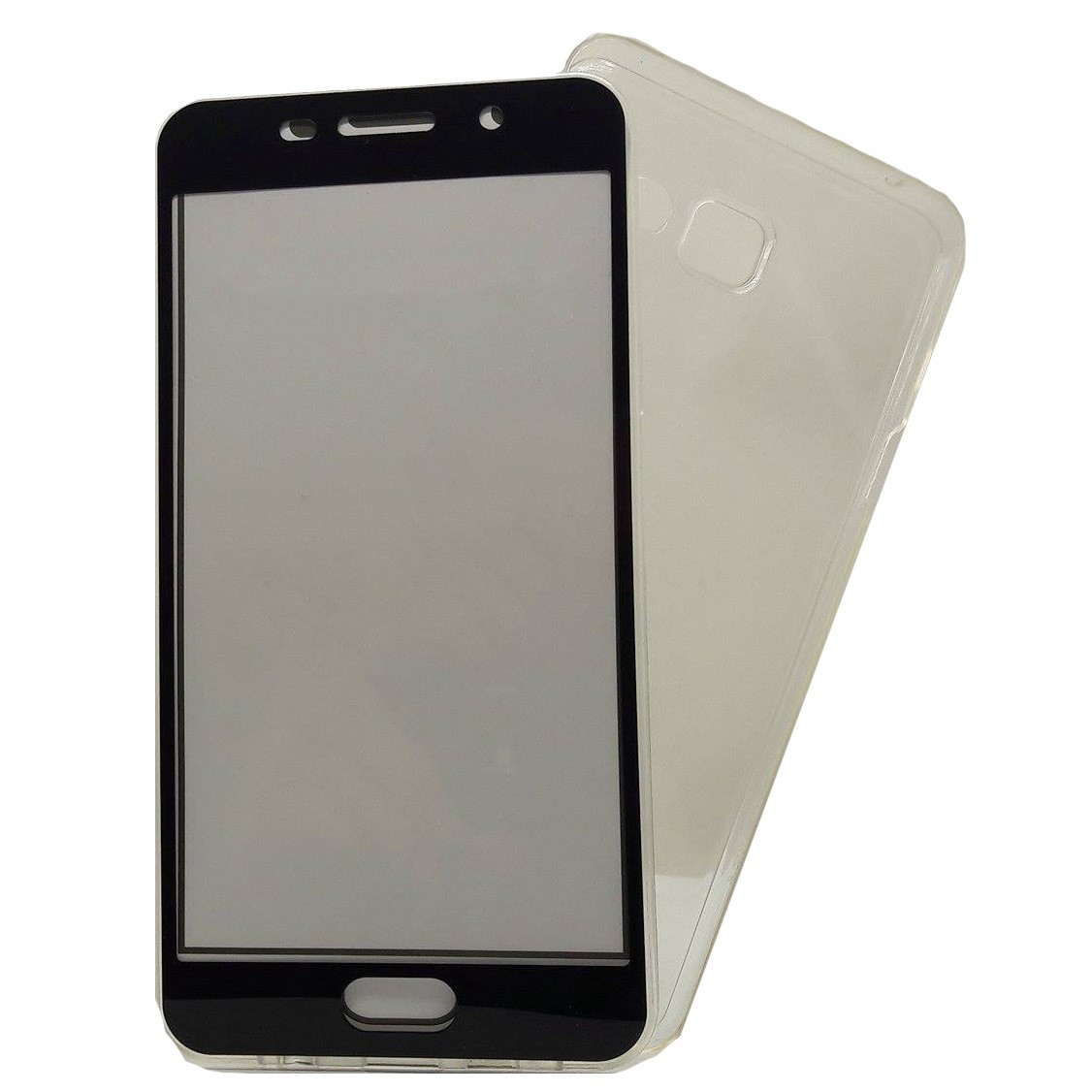 Husa de protectie Flippy® pentru Samsung A7 2016 Full Tpu 360 V2 Transparent cu margini negre - Image 2