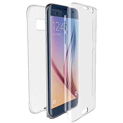 Husa de protectie Flippy® pentru Samsung A7 2017 Full Tpu 360 V2 Transparent cu margini albe - Image 4