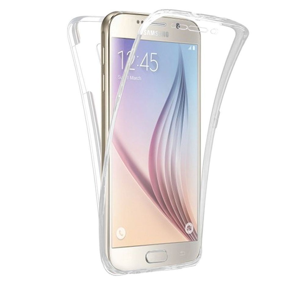 Husa de protectie Flippy® pentru Samsung A7 2017 Full Tpu 360 V2 Transparent cu margini albe - Image 5