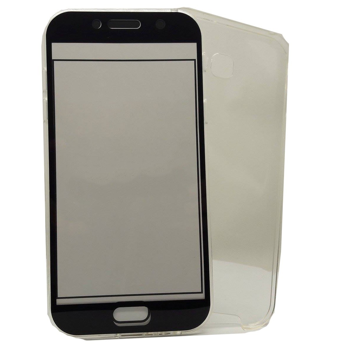 Husa de protectie Flippy® pentru Samsung A7 2017 Full Tpu 360 V2 Transparent cu margini negre - Image 3