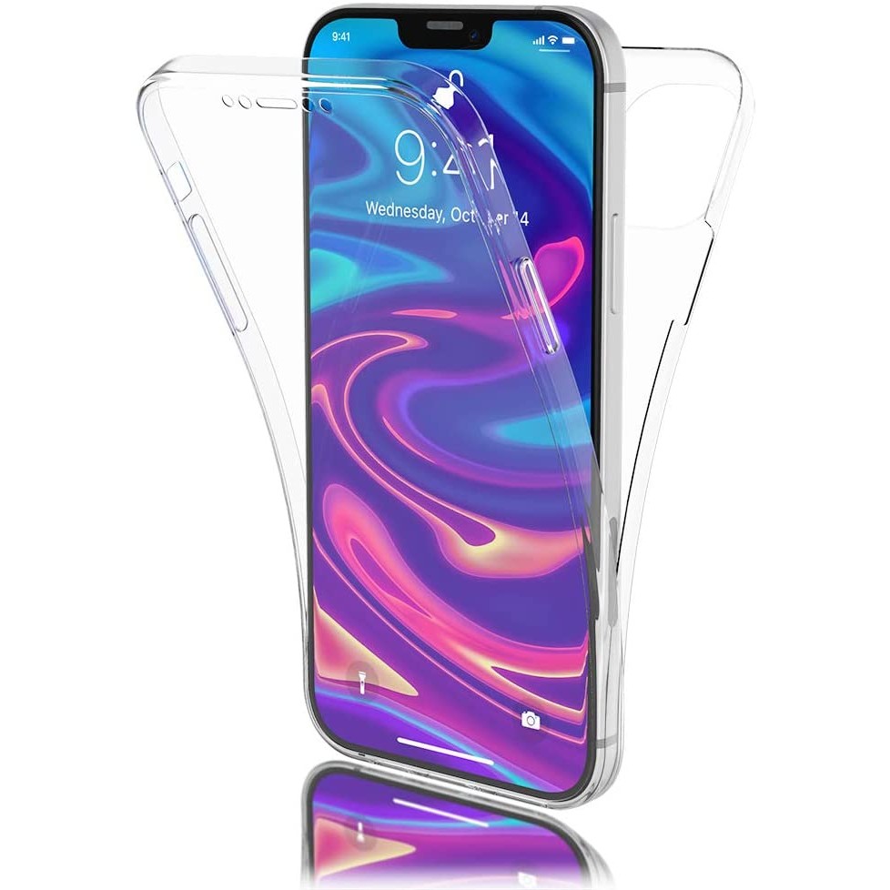 Husa de protectie Flippy® pentru Samsung A7 2017 Full Tpu 360 V2 Transparent cu margini negre