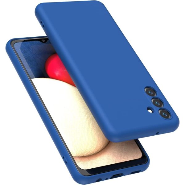 Husa de Protectie, Flippy, pentru Samsung Galaxy A35, Liquid Silicone, cu Microfibra pe Interior, Protectie Antisoc, Compatibil Incarcare Wireless, Albastru