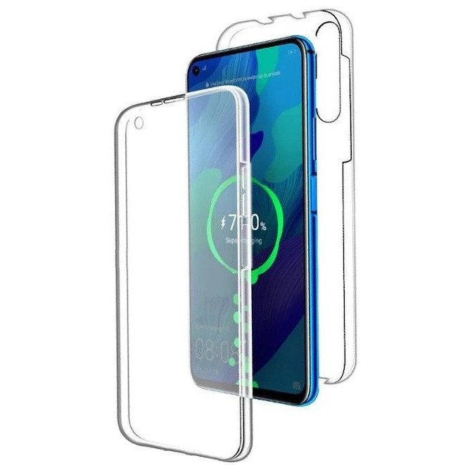 Husa de Protectie, Flippy, pentru Samsung Galaxy A40, Acoperire Completa 360, Silicon, Transparent