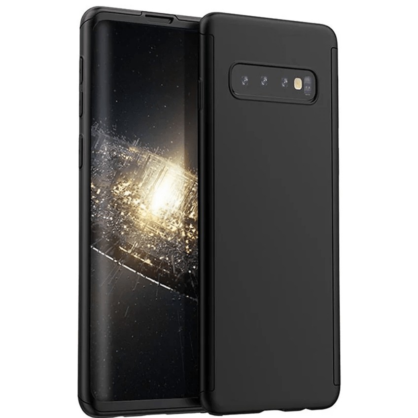 Husa de Protectie, Flippy, pentru Samsung Galaxy A40, cu Acoperire Completa 360, cu Folie de Protectie, Plastic, Negru