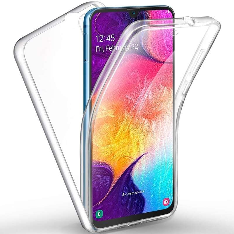 Husa de Protectie, Flippy, pentru Samsung Galaxy A40, Acoperire Completa 360, Silicon, Transparent - Image 3