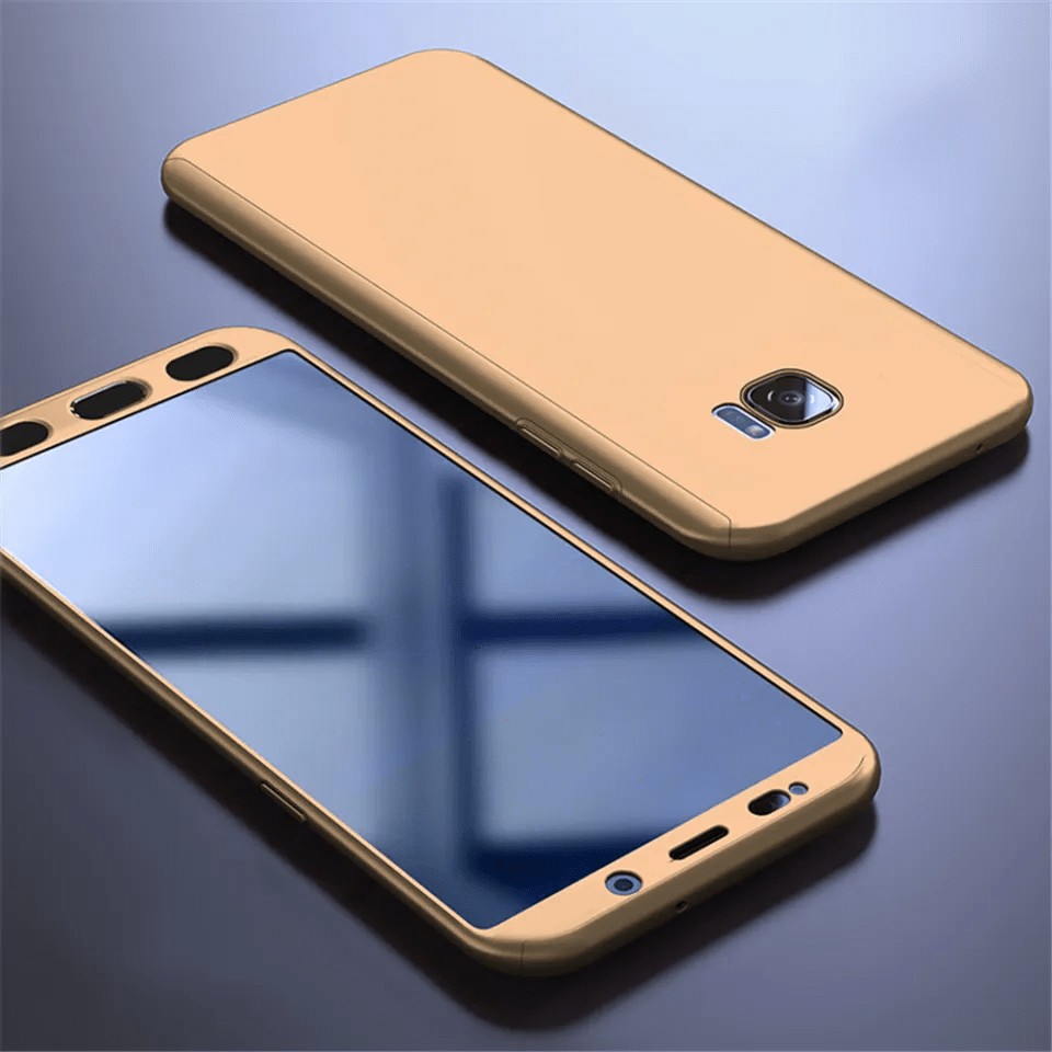 Husa de Protectie, Flippy, pentru Samsung Galaxy A51, cu Acoperire Completa 360, Folie de Protectie, Plastic, Auriu - Image 3