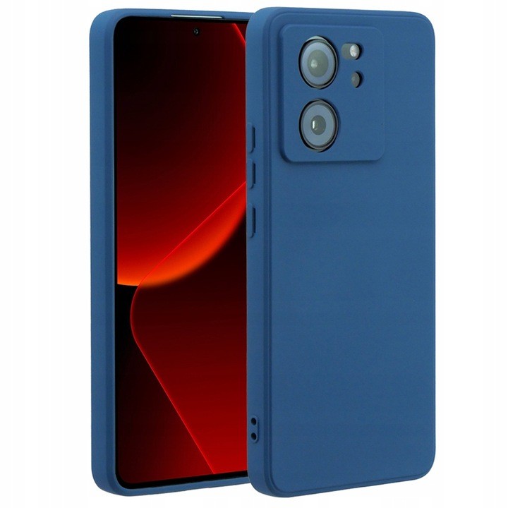 Husa de Protectie, Flippy, pentru Xiaomi Redmi 13T, Liquid Silicone, cu Microfibra pe Interior, Protectie Antisoc, Compatibil Incarcare Wireless, Albastru