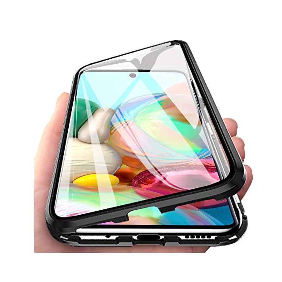 Husa de protectie Magnetic 360, Folie sticla inclusa, pentru Apple iPhone 7 Plus, Negru - Image 3