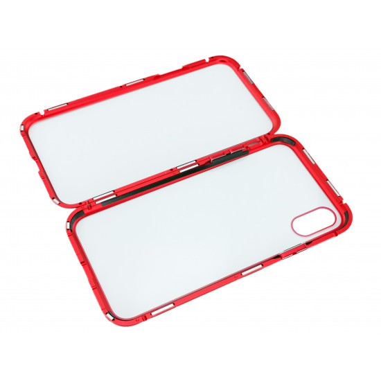 Husa de protectie Magnetic 360 pentru Apple iPhone XS Max, Rosu - Image 3