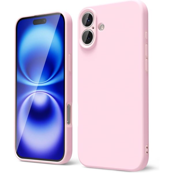 Husa de Protectie Matte TPU, Flippy, pentru Apple iPhone 16, Protectie Camera, Antisoc, Antizgariere, Antialunecare, Acoperire Completa, Roz