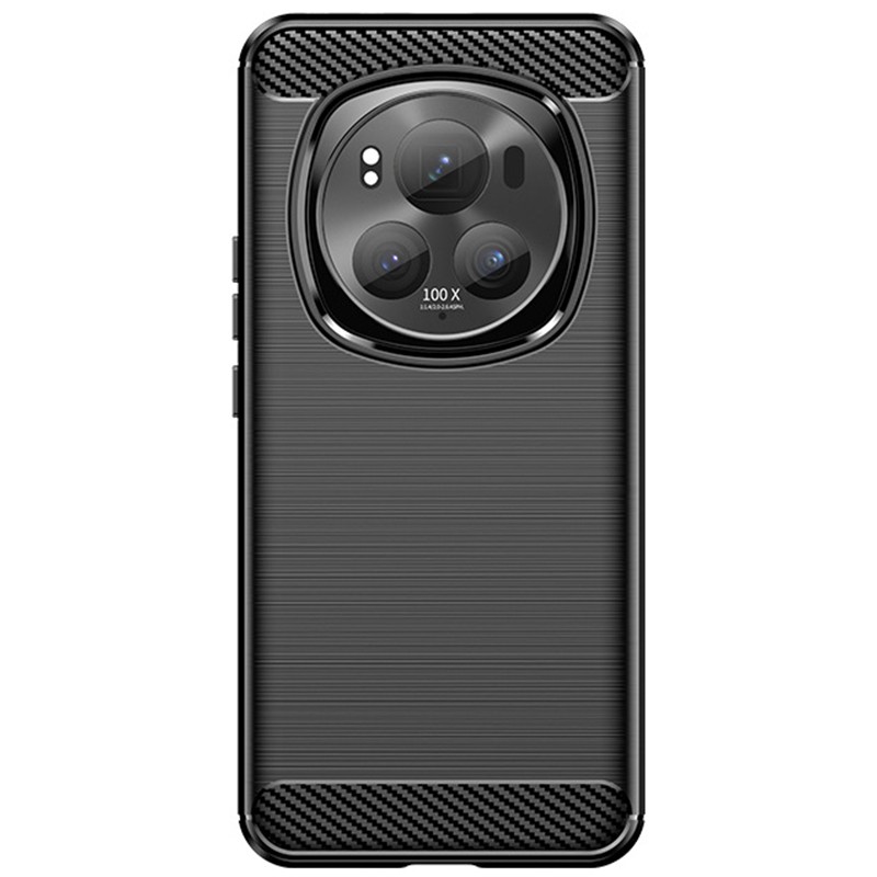 Husa de Protectie pentru Honor Magic 6 Pro, Flippy, Protectie 360, din TPU cu element de Carbon, Anti Alunecare, 1.8 mm, Negru
