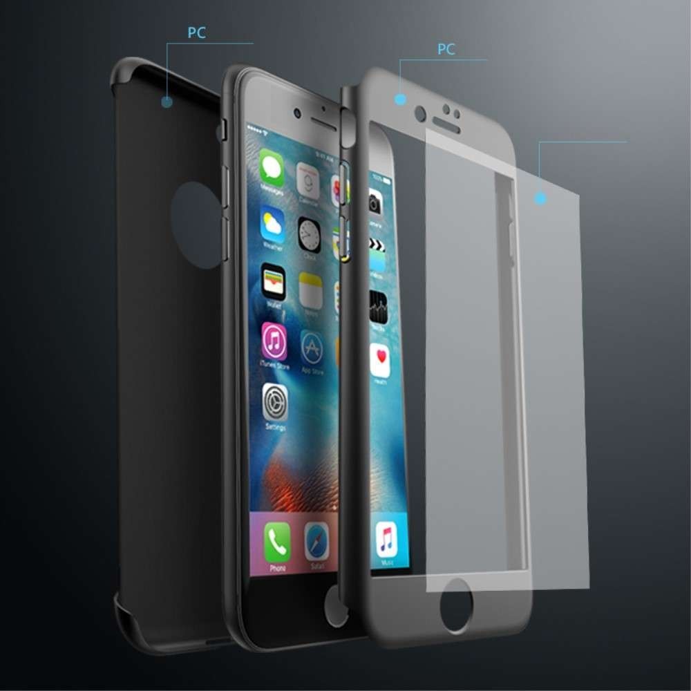 Husa de protectie pentru Huawei Y5 2019, Full Cover 360, Negru + Folie de protectie - Image 2