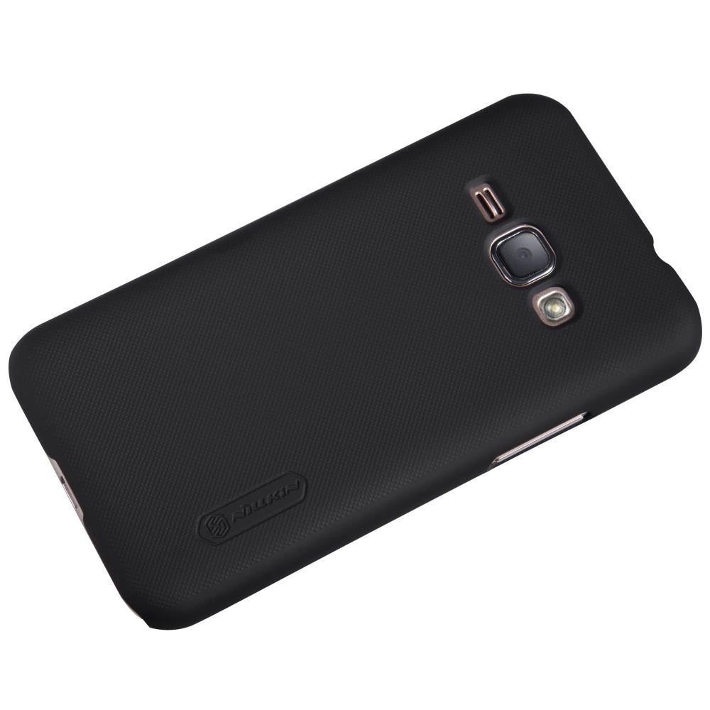 Husa de protectie pentru Samsung Galaxy J1 2015 Nillkin Frosted Shield Negru + Folie de protectie - Image 4