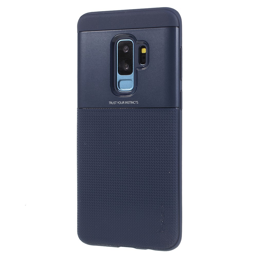 Husa de protectie pentru Samsung Galaxy S9 Plus Ipaky Elegant Grid Design TPU Hybrid Albastru - Image 2