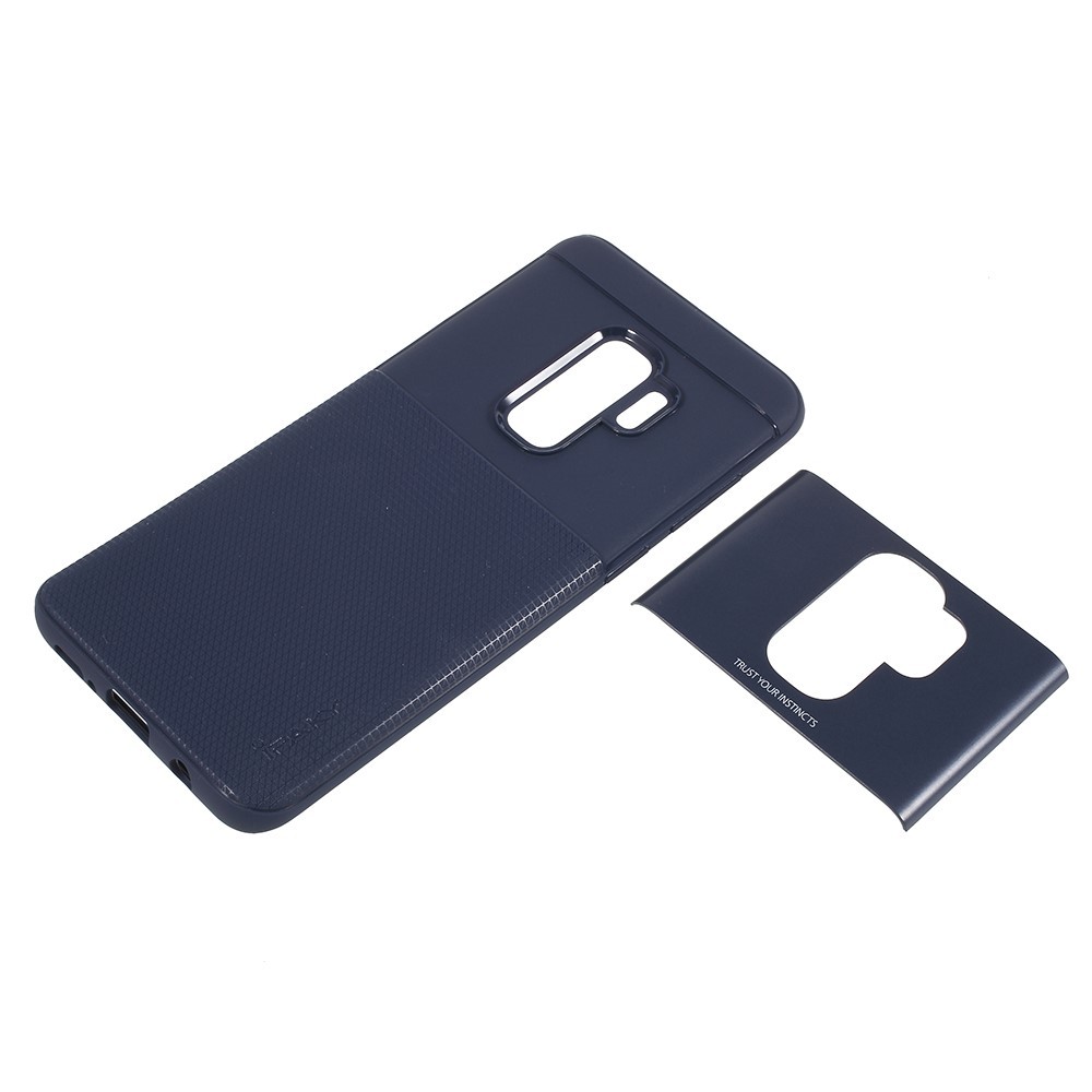 Husa de protectie pentru Samsung Galaxy S9 Plus Ipaky Elegant Grid Design TPU Hybrid Albastru - Image 6