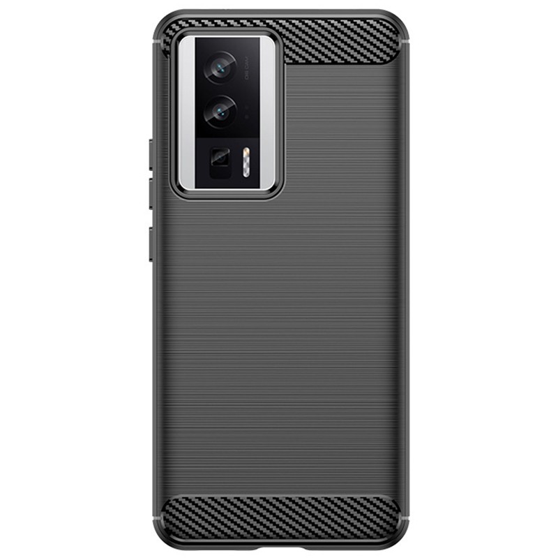 Husa de Protectie pentru Xiaomi Redmi 12, Flippy, Protectie 360, din TPU cu element de Carbon, Anti Alunecare, 1.8 mm, Negru