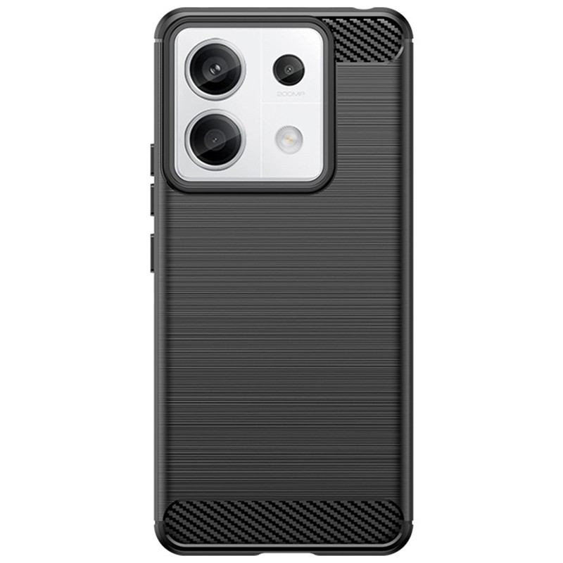 Husa de Protectie pentru Xiaomi Redmi Note 13 5G, Flippy, Protectie 360, din TPU cu element de Carbon, Anti Alunecare, 1.8 mm, Negru