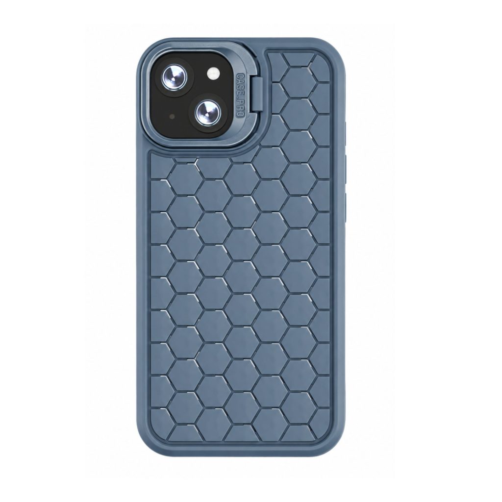 Husa de Protectie TPU, Flippy, pentru Apple iPhone 14, 3D Cube, cu Inel, Protectie Camera, Antisoc, Antizgariere, Antialunecare, Acoperire Completa, Albastru
