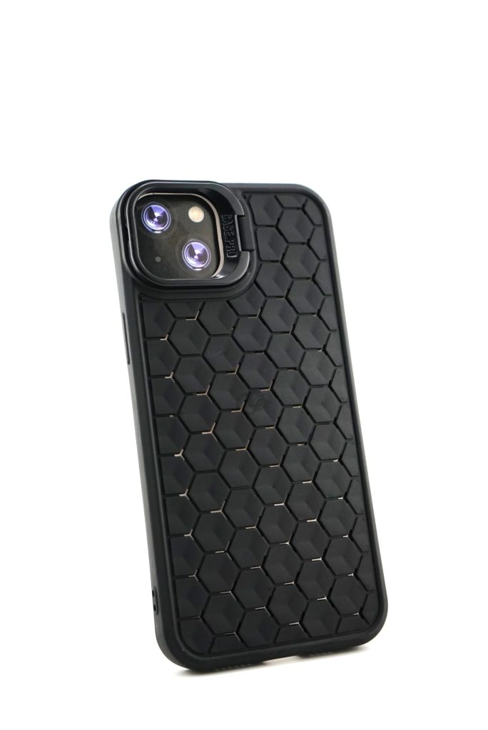 Husa de Protectie TPU, Flippy, pentru Apple iPhone 14 Plus, 3D Cube, cu Inel, Protectie Camera, Antisoc, Antizgariere, Antialunecare, Acoperire Completa, Negru