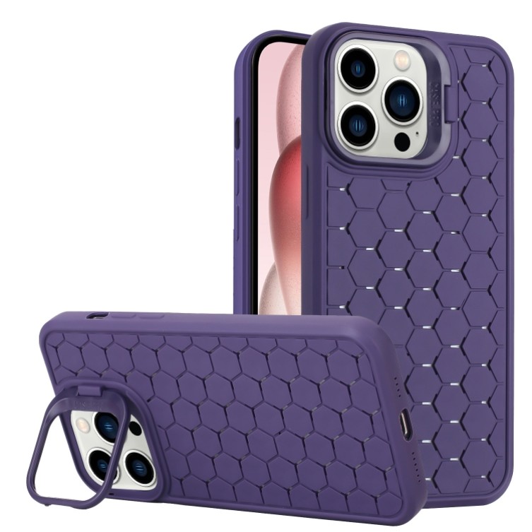 Husa de Protectie TPU, Flippy, pentru Apple iPhone 14 Pro, 3D Cube, cu Inel, Protectie Camera, Antisoc, Antizgariere, Antialunecare, Acoperire Completa, Mov