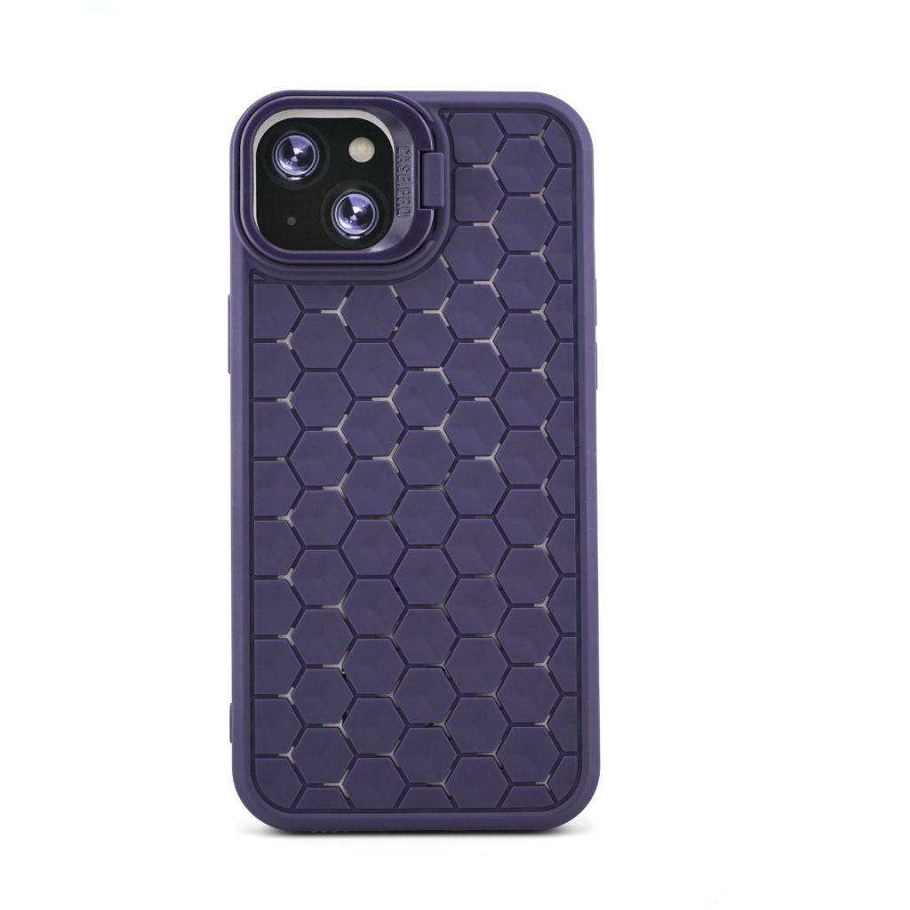 Husa de Protectie TPU, Flippy, pentru Apple iPhone 15 Plus, 3D Cube, cu Inel, Protectie Camera, Antisoc, Antizgariere, Antialunecare, Acoperire Completa, Mov