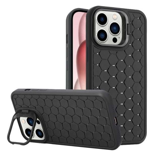 Husa de Protectie TPU, Flippy, pentru Apple iPhone 15 Pro, 3D Cube, cu Inel, Protectie Camera, Antisoc, Antizgariere, Antialunecare, Acoperire Completa, Negru
