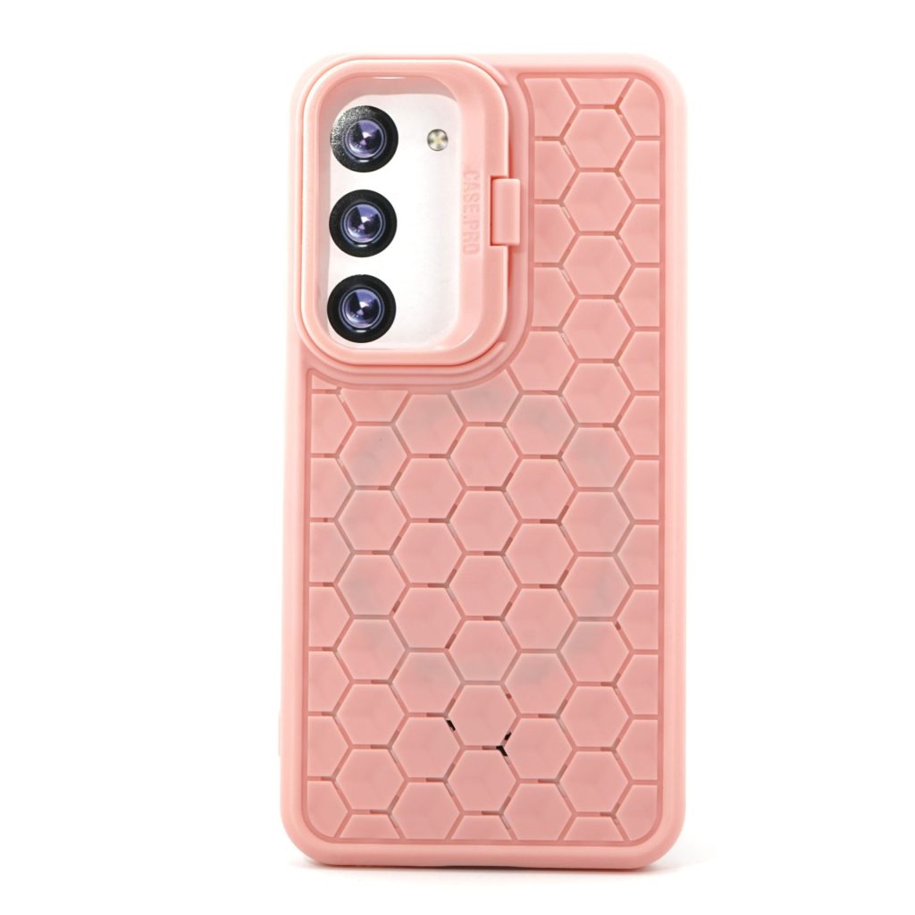 Husa de Protectie TPU, Flippy, pentru Samsung Galaxy S23, 3D Cube, cu Inel, Protectie Camera, Antisoc, Antizgariere, Antialunecare, Acoperire Completa, Roz