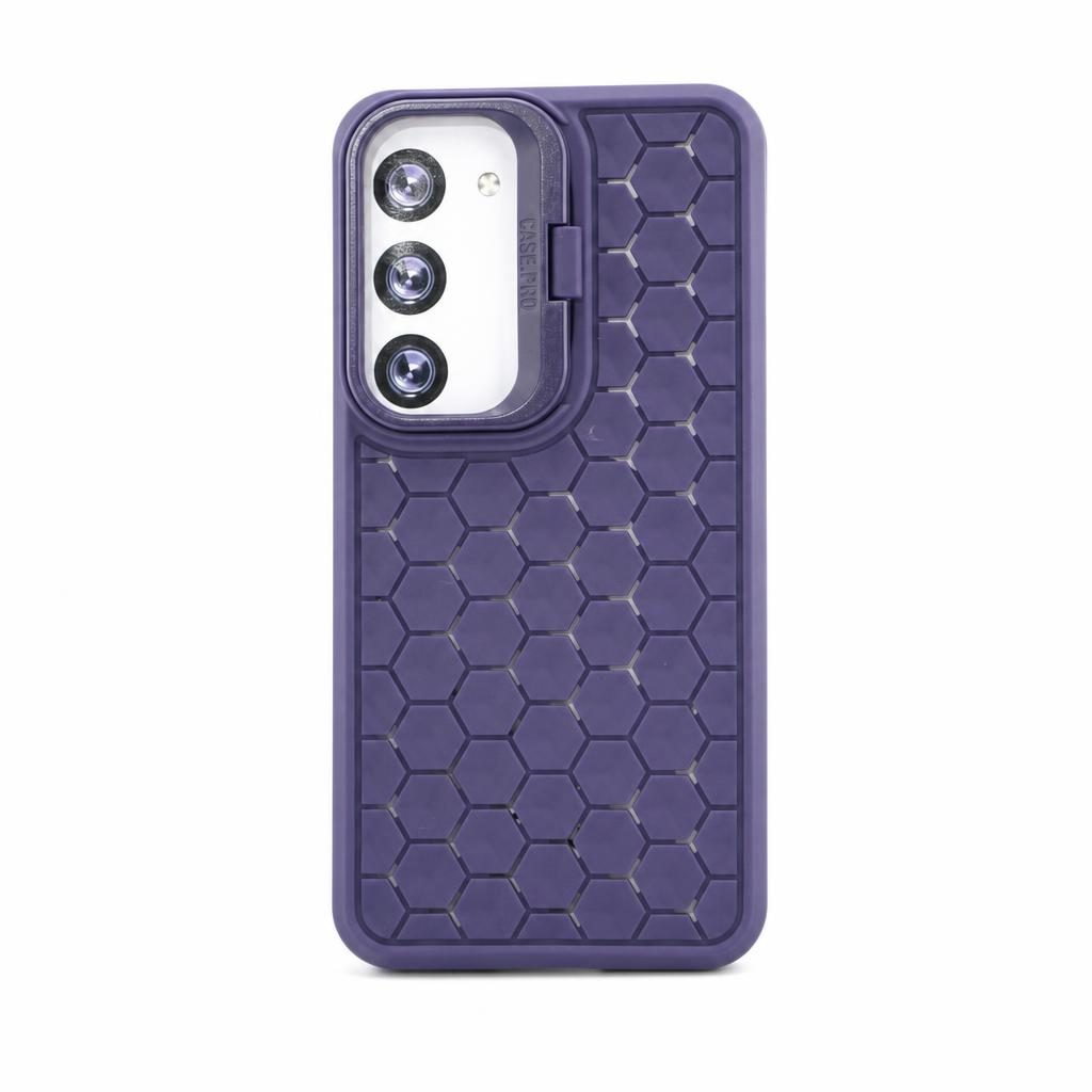 Husa de Protectie TPU, Flippy, pentru Samsung Galaxy S23, 3D Cube, cu Inel, Protectie Camera, Antisoc, Antizgariere, Antialunecare, Acoperire Completa, Mov