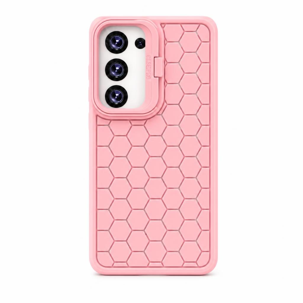 Husa de Protectie TPU, Flippy, pentru Samsung Galaxy S23 Plus, 3D Cube, cu Inel, Protectie Camera, Antisoc, Antizgariere, Antialunecare, Acoperire Completa, Roz