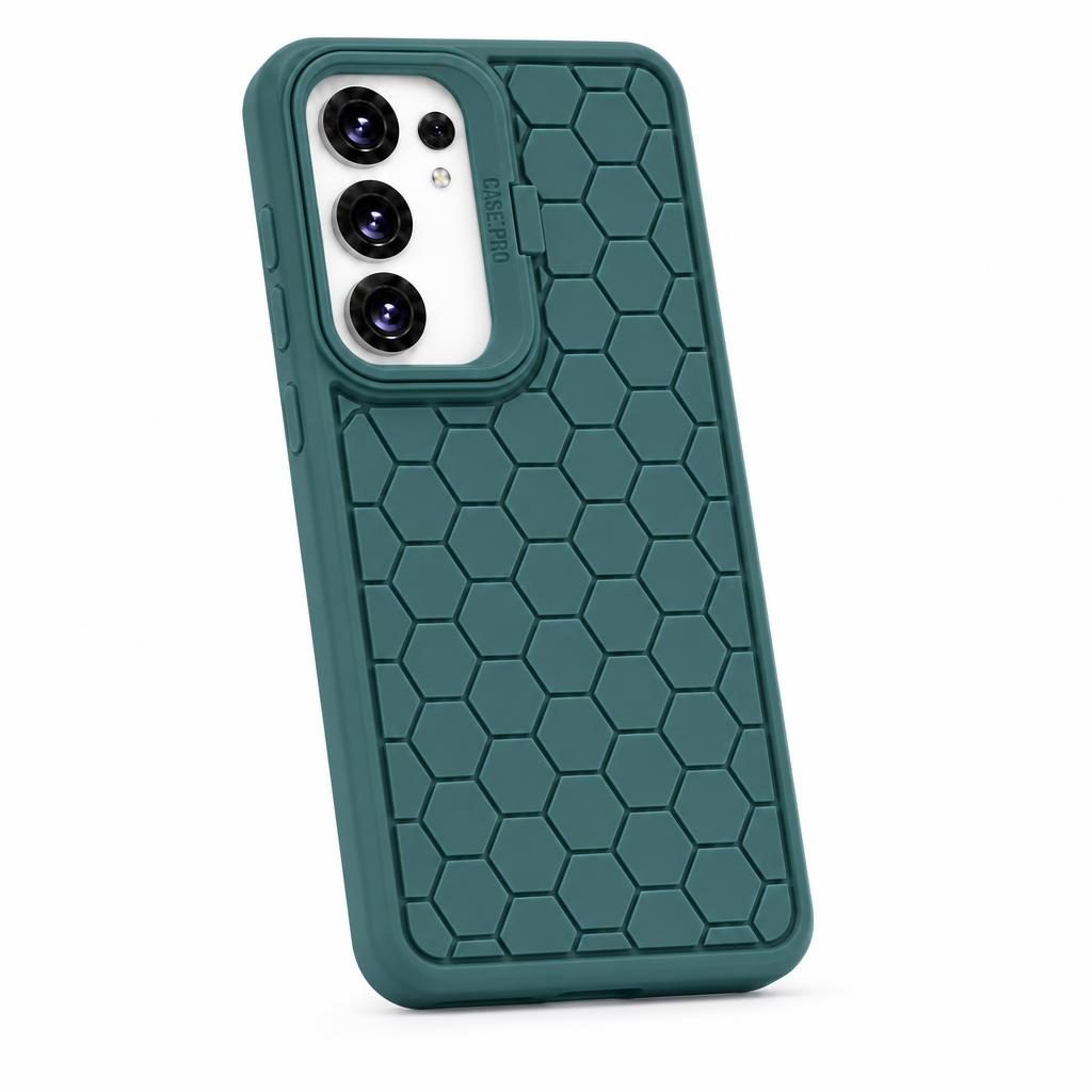 Husa de Protectie TPU, Flippy, pentru Samsung Galaxy S23 Plus, 3D Cube, cu Inel, Protectie Camera, Antisoc, Antizgariere, Antialunecare, Acoperire Completa, Verde