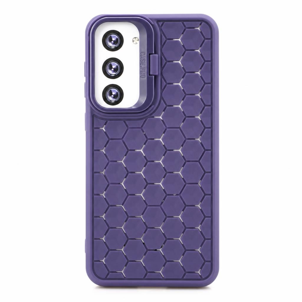 Husa de Protectie TPU, Flippy, pentru Samsung Galaxy S23 Plus, 3D Cube, cu Inel, Protectie Camera, Antisoc, Antizgariere, Antialunecare, Acoperire Completa, Mov