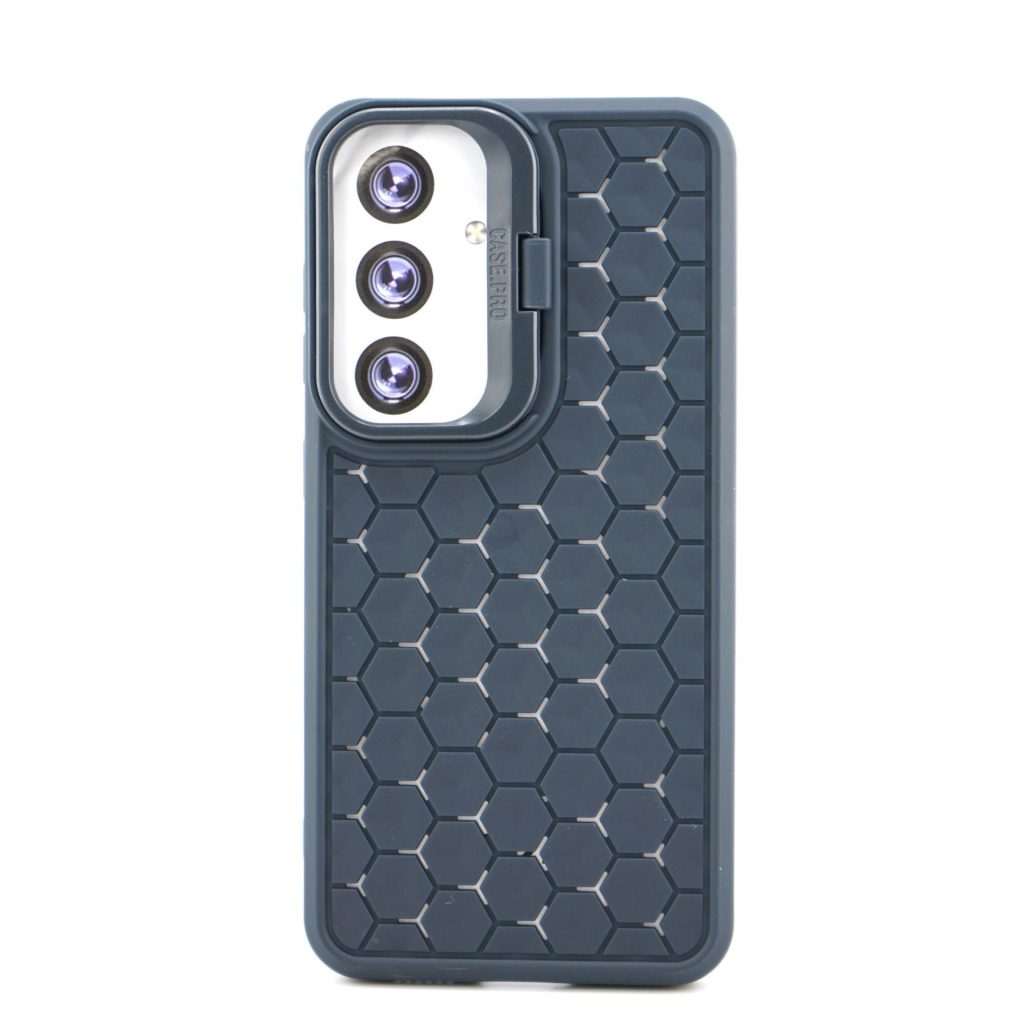 Husa de Protectie TPU, Flippy, pentru Samsung Galaxy S24, 3D Cube, cu Inel, Protectie Camera, Antisoc, Antizgariere, Antialunecare, Acoperire Completa, Albastru