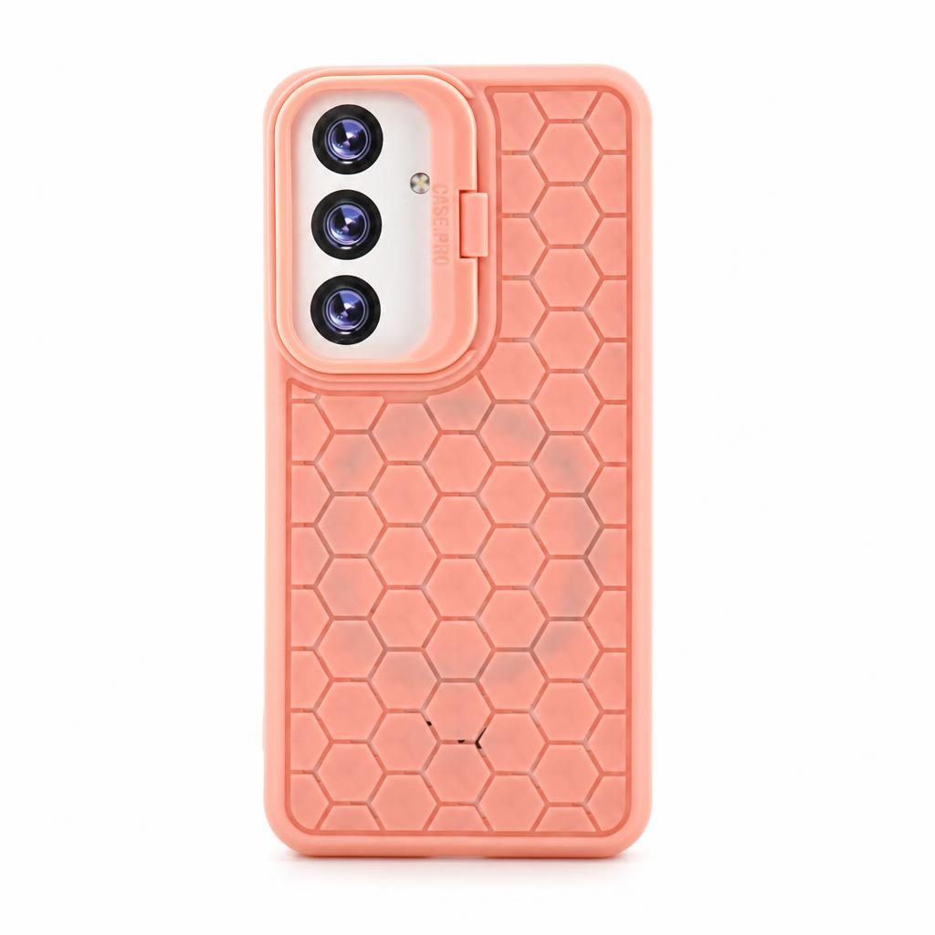 Husa de Protectie TPU, Flippy, pentru Samsung Galaxy S24, 3D Cube, cu Inel, Protectie Camera, Antisoc, Antizgariere, Antialunecare, Acoperire Completa, Roz