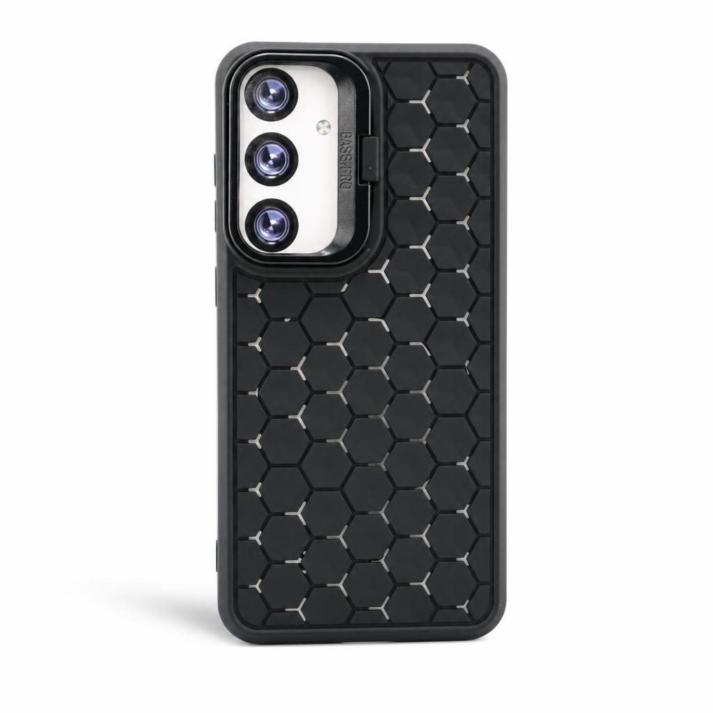 Husa de Protectie TPU, Flippy, pentru Samsung Galaxy S24, 3D Cube, cu Inel, Protectie Camera, Antisoc, Antizgariere, Antialunecare, Acoperire Completa, Negru