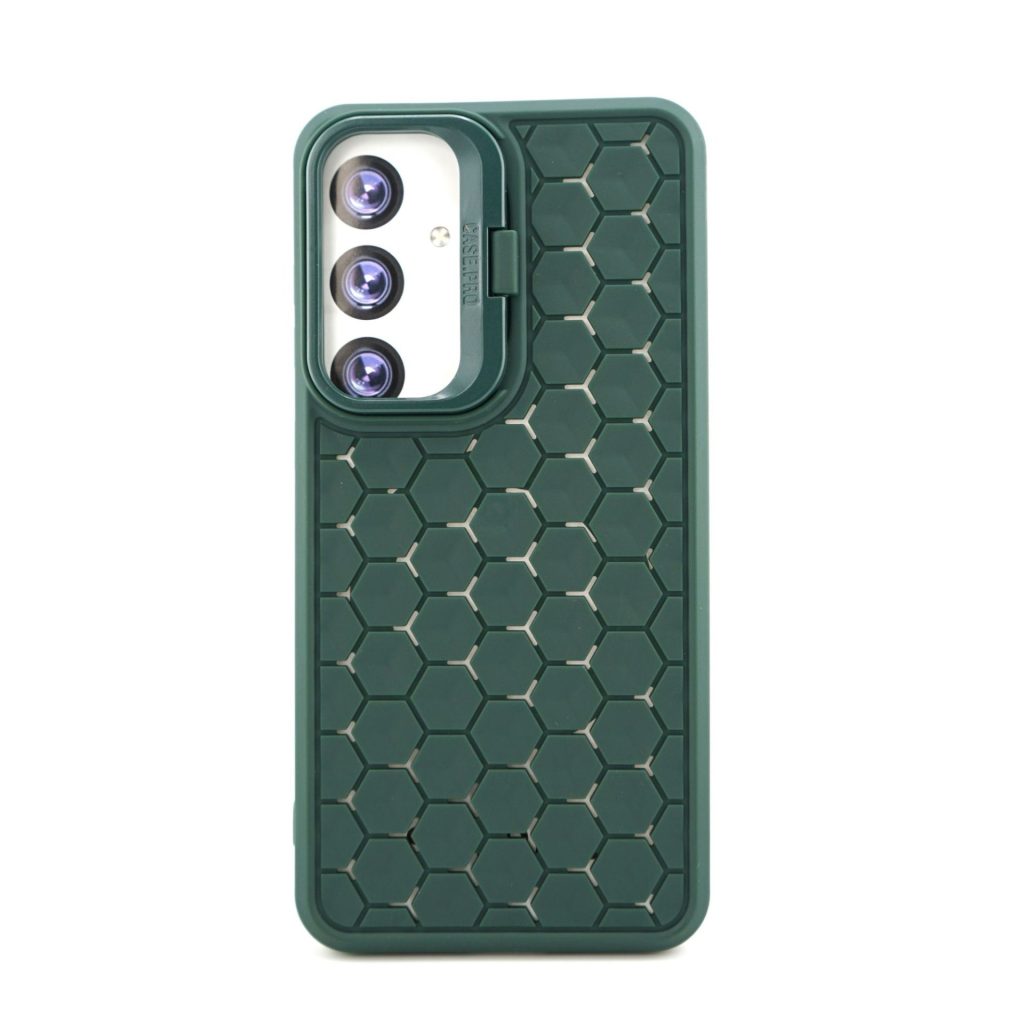 Husa de Protectie TPU, Flippy, pentru Samsung Galaxy S24 Plus, 3D Cube, cu Inel, Protectie Camera, Antisoc, Antizgariere, Antialunecare, Acoperire Completa, Verde
