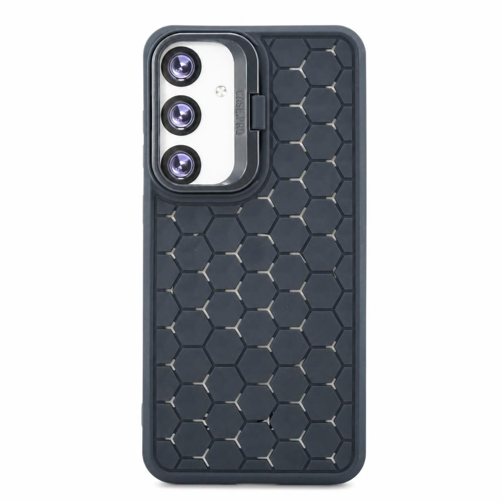 Husa de Protectie TPU, Flippy, pentru Samsung Galaxy S24 Plus, 3D Cube, cu Inel, Protectie Camera, Antisoc, Antizgariere, Antialunecare, Acoperire Completa, Albastru