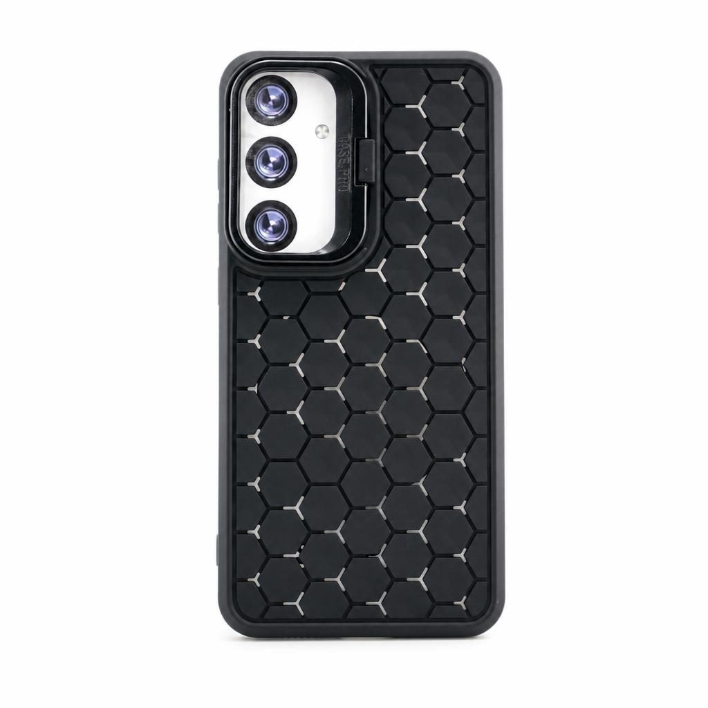 Husa de Protectie TPU, Flippy, pentru Samsung Galaxy S24 Plus, 3D Cube, cu Inel, Protectie Camera, Antisoc, Antizgariere, Antialunecare, Acoperire Completa, Negru