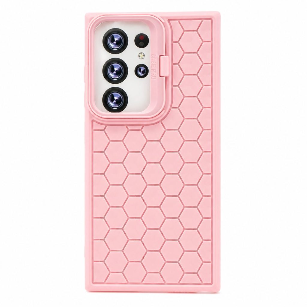 Husa de Protectie TPU, Flippy, pentru Samsung Galaxy S24 Ultra, 3D Cube, cu Inel, Protectie Camera, Antisoc, Antizgariere, Antialunecare, Acoperire Completa, Roz