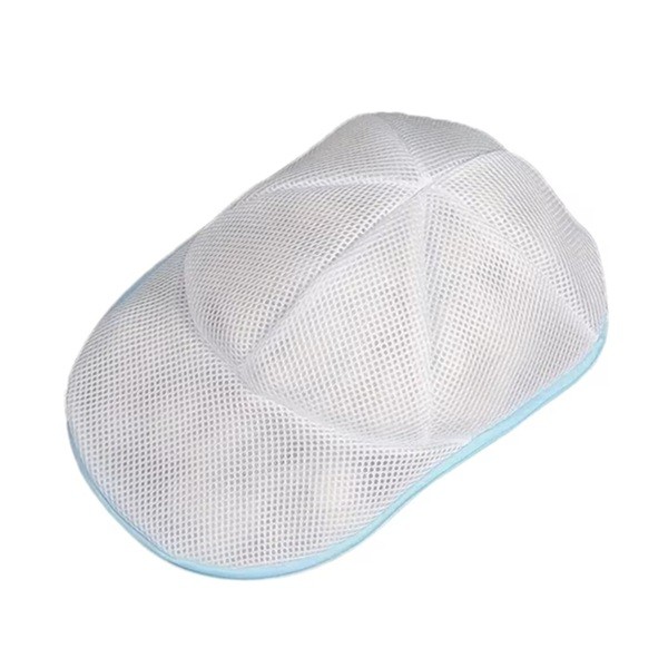 Husa de Spalare Sapca, Flippy, pentru Masina de Spalat, din Poliester, Circumferinta 53 cm, cu Fermoar, Alb/Albastru