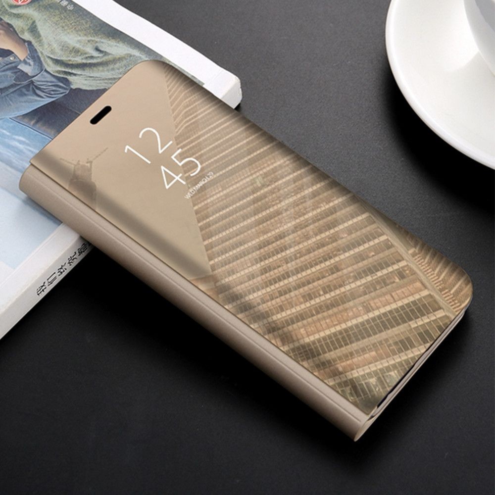 Husa Huawei P20 Lite Flip Cover Oglinda Auriu - Image 3