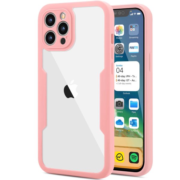 Husa Max Defence pentru Samsung Galaxy A13 4G, Bumper Roz, Fata Dubla Transparenta, Protectie Antisoc Full 360 ( fata, spate, margini ), Flippy