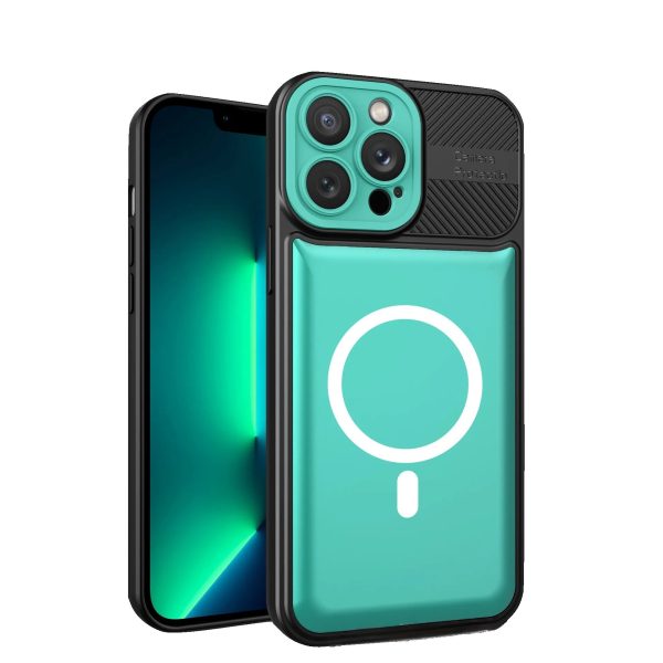 Husa pentru Apple iPhone 13 MagSafe, Urban Armor, Flippy, Verde deschis, suport magnetic