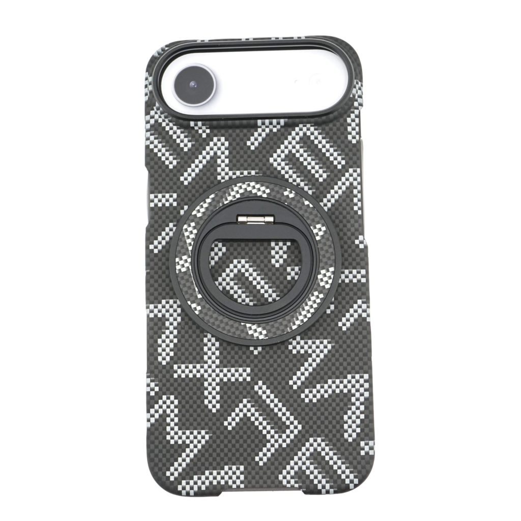 Husa pentru iPhone 17 Air, Flippy, Carcasa de Protectie Rezistenta Ultra-subtire, Suport Magnetic, Aspect Texturat, Negru