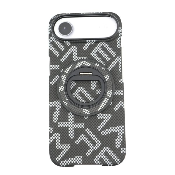 Husa pentru iPhone 17 Air, Flippy, Carcasa de Protectie Rezistenta Ultra-subtire, Suport Magnetic, Aspect Texturat, Negru