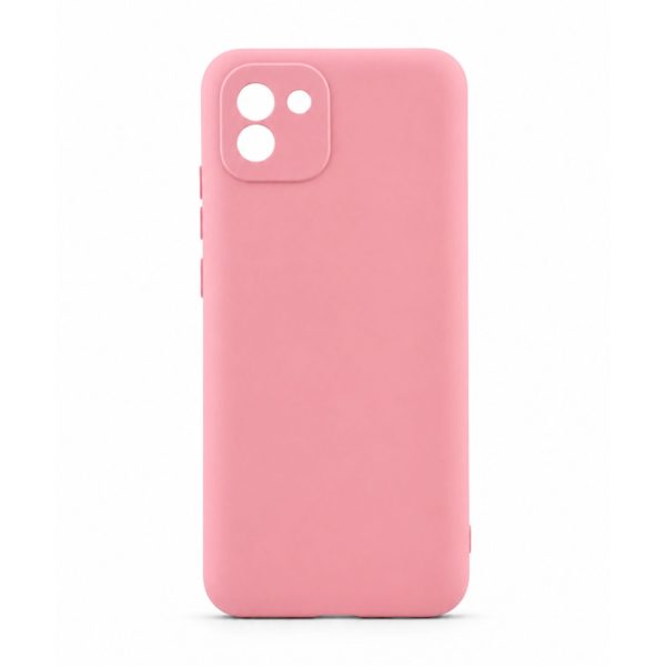 Husa pentru Samsung Galaxy A03 4G, Flippy, Liquid Silicone, cu Microfibra pe interior, Protectie Antisoc, Roz