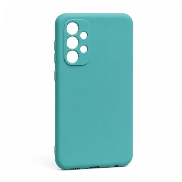 Husa pentru Samsung Galaxy A13 5G, Flippy, Liquid Silicone, cu Microfibra pe interior, Protectie Antisoc, Albastru deschis